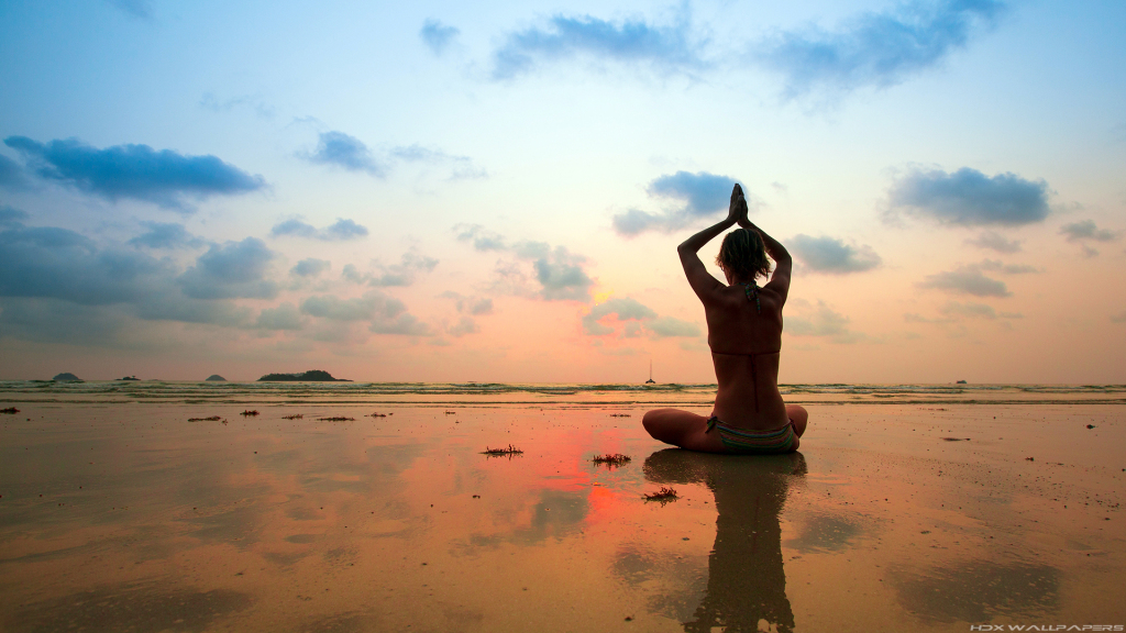 yoga on the beach